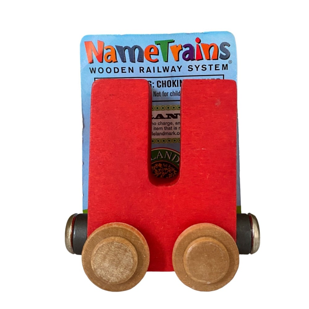 Maple Landmark Name Trains Letter Car Wooden Railway System Fits Thomas Brio USA